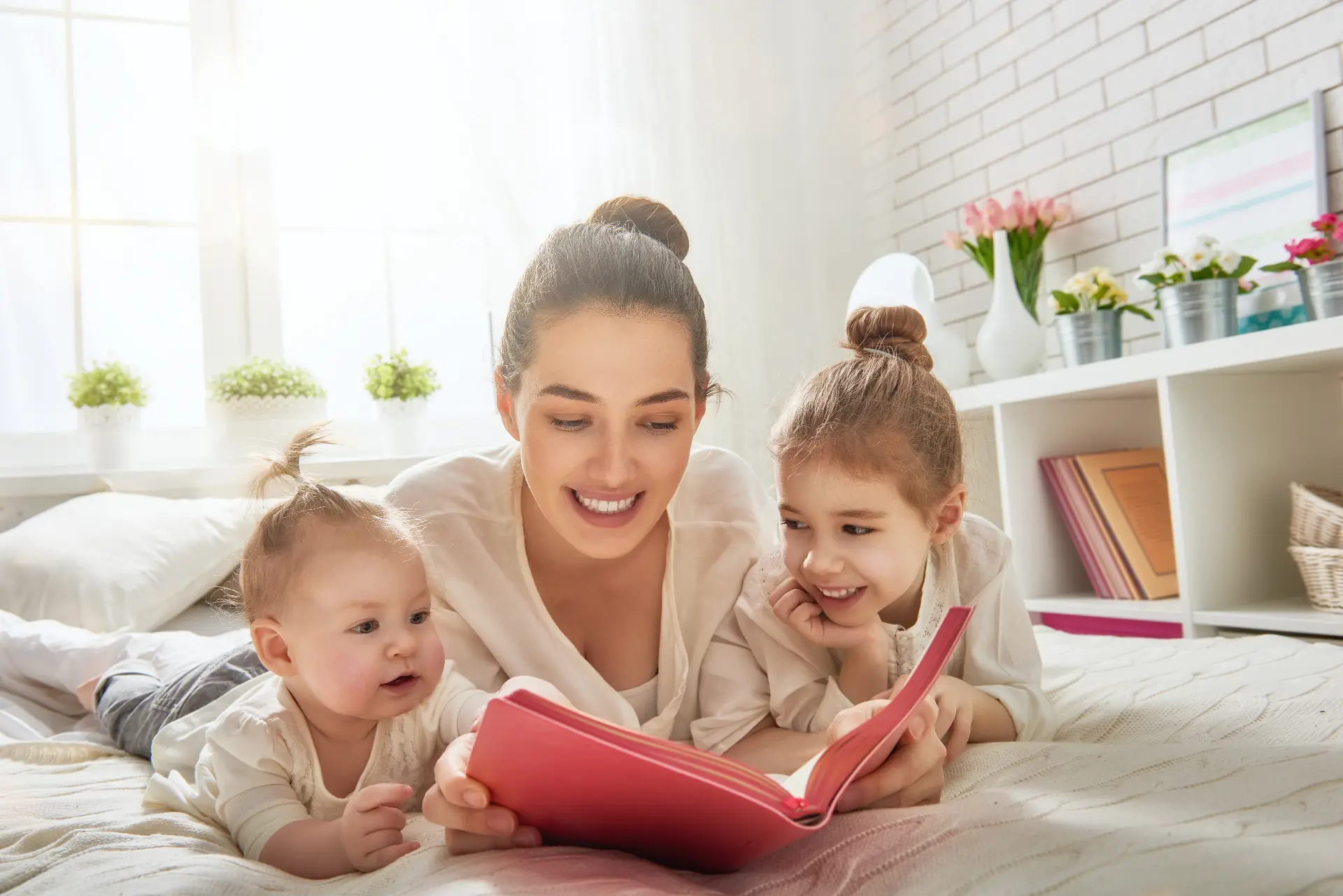 A trusted childcare professional caring for a young child